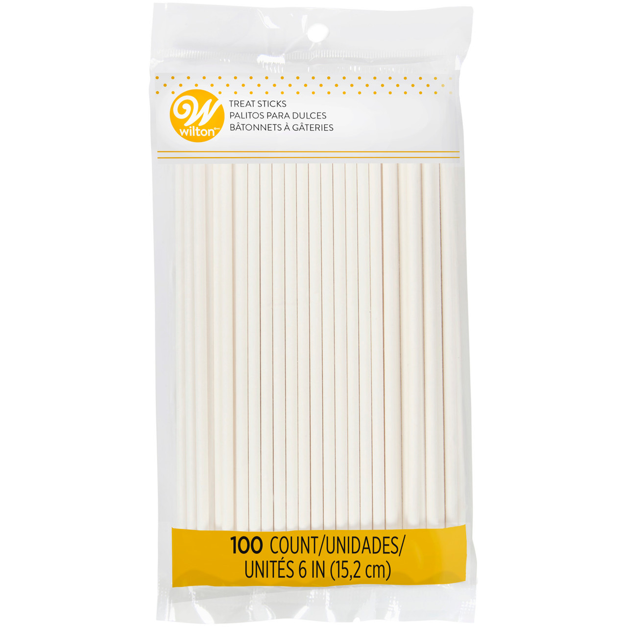 100 Count 6 INCH White Paper Lollipop Sticks,Cake Pop Sticks,Sucker Sticks  for Cookies,Rainbow Candy,Chocolate,Cake Topper 6 Inch (Pack of 100)
