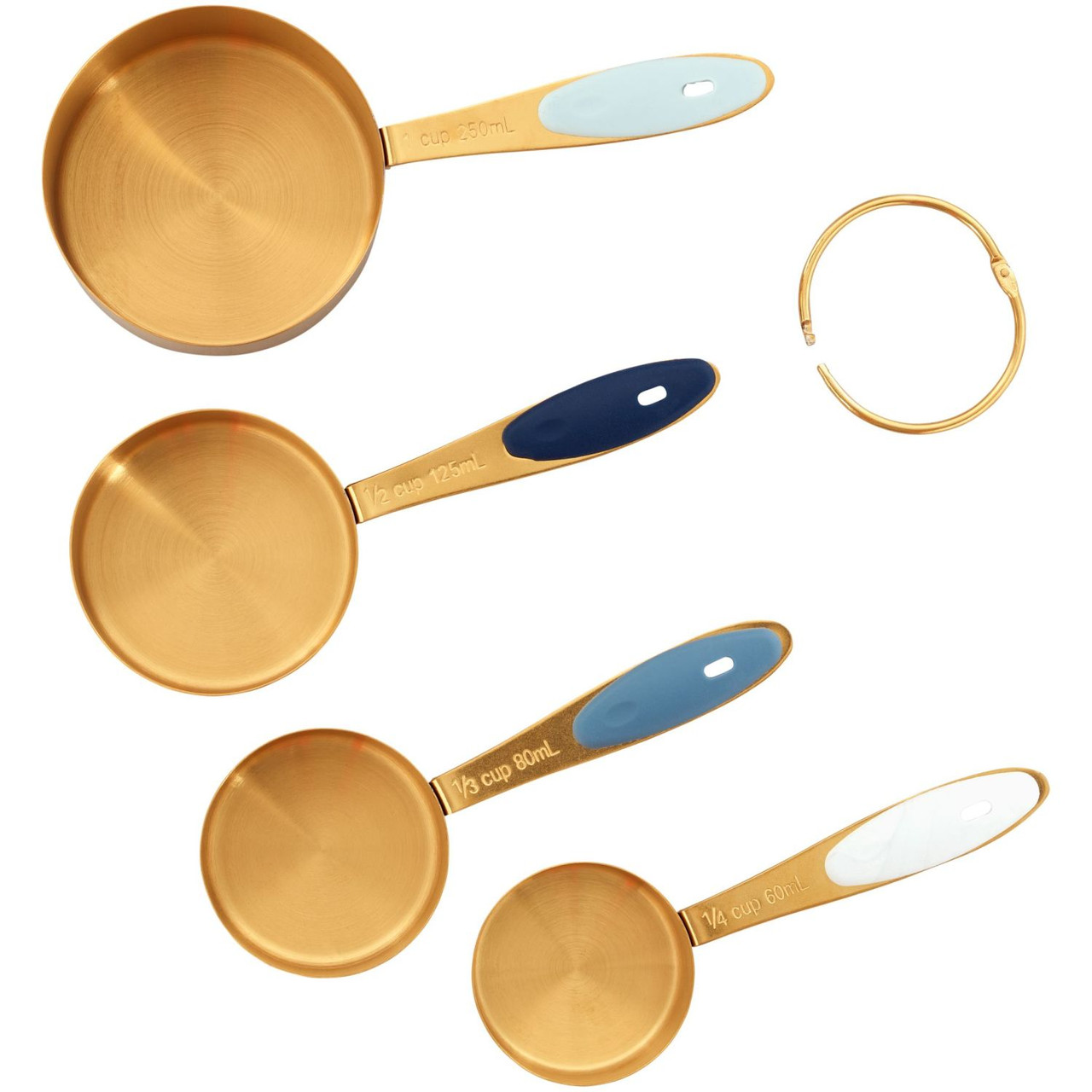 Wilton Navy Blue and Gold Measuring Cups, Measuring Spoons and Whisks –  PastryBase