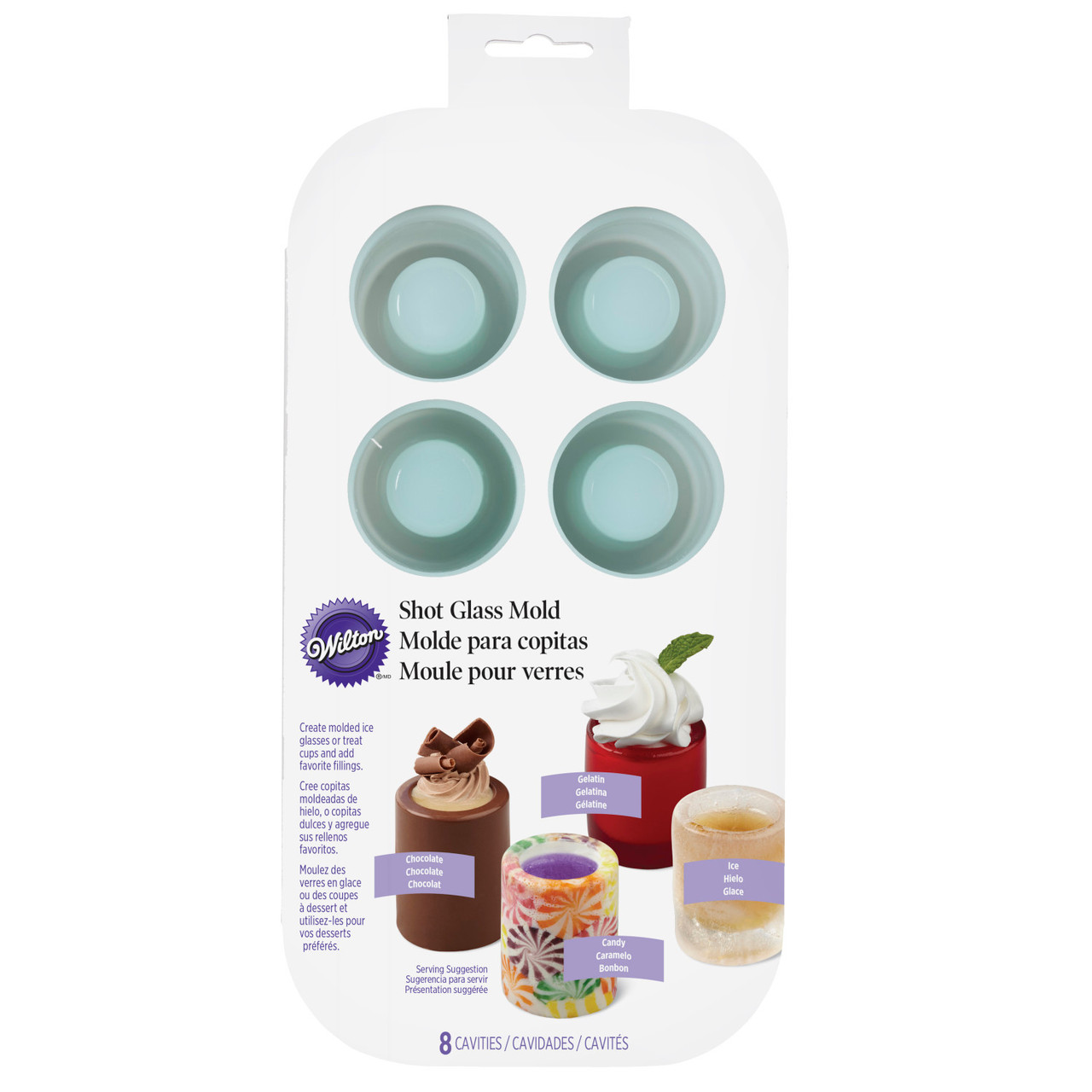 Wilton Silicone Shot Glass Treat Mold, 8-Cavity 