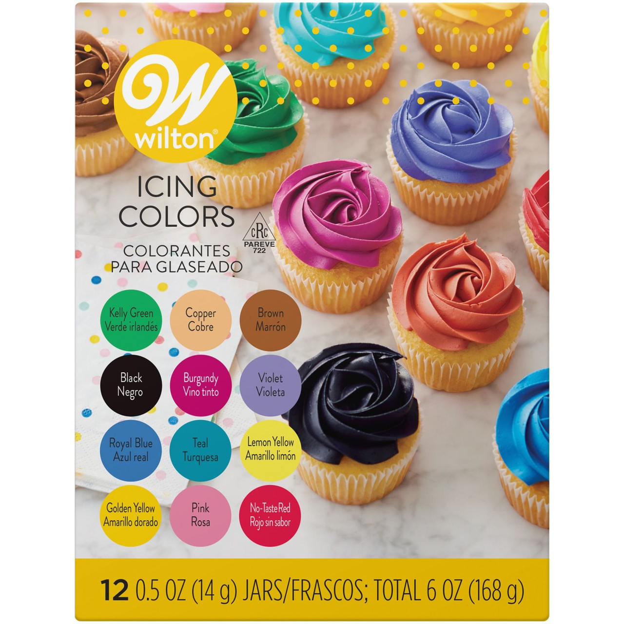 Edible Gel Food Coloring Set for Baking and Decorating, 6 oz. (12