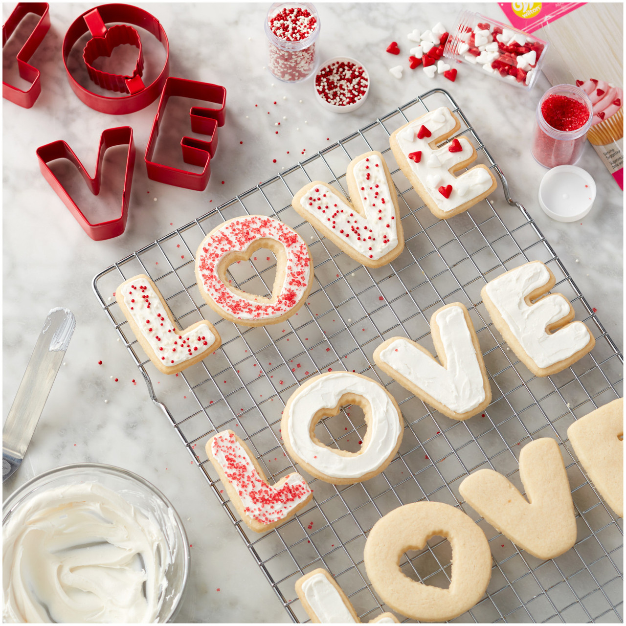 Valentine Cookie Cutter Set (4 Metal Pieces)