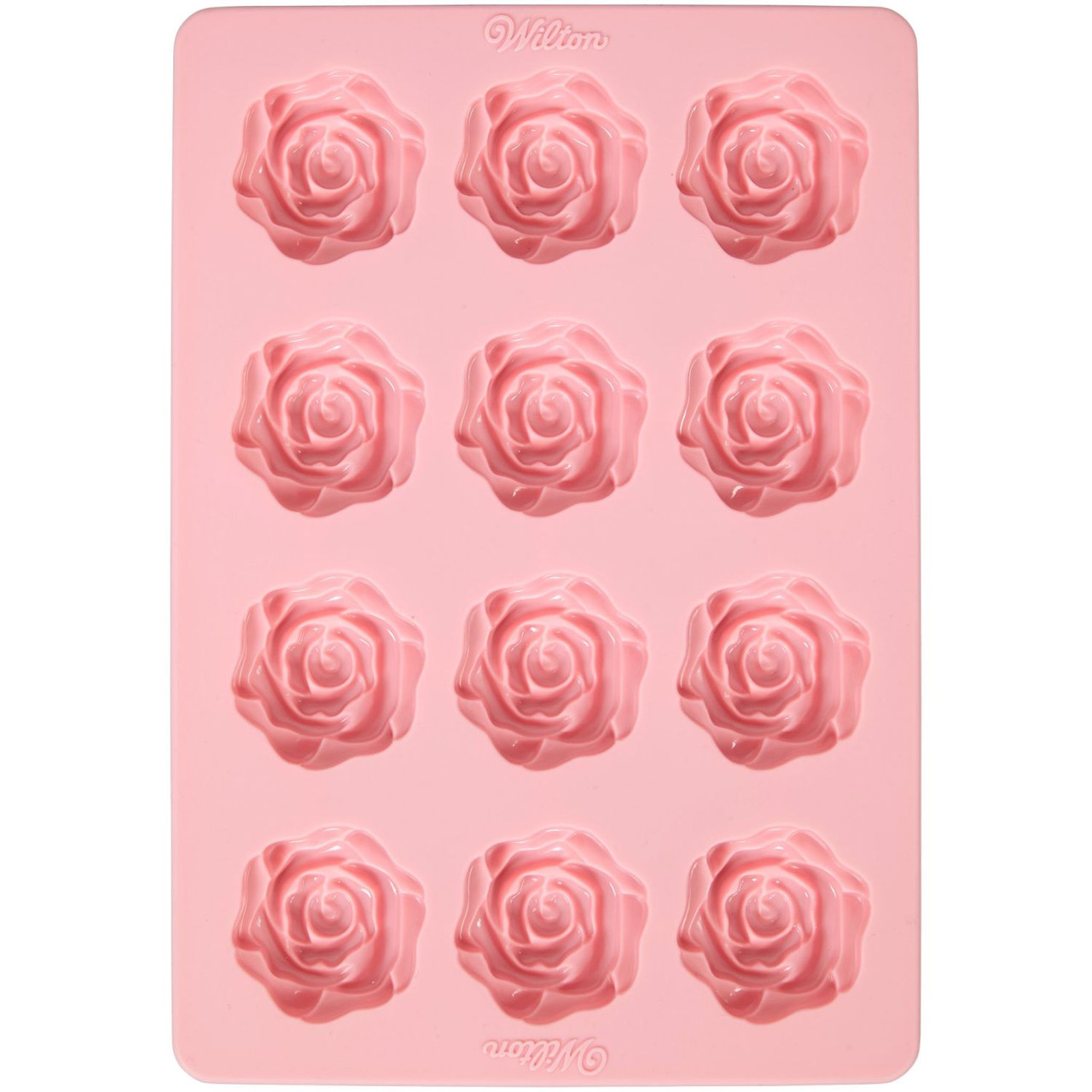 Wilton Pink Silicone 12 Compartment Heart Baking and Candy Mold 191010702