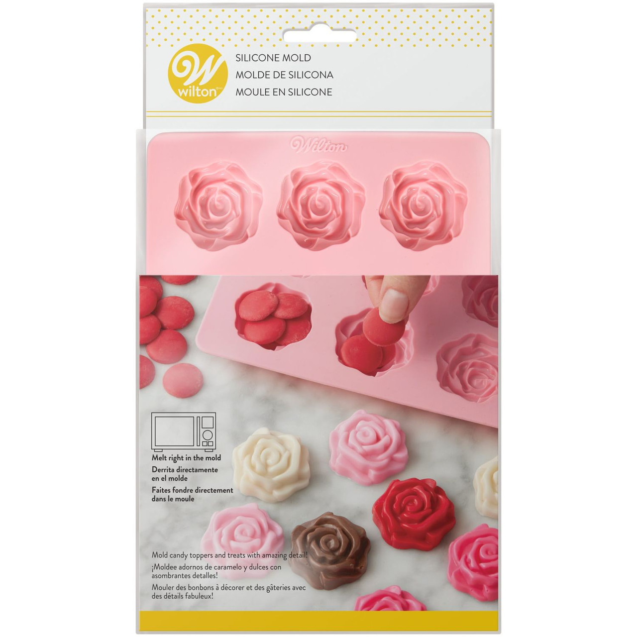 Silikomart Professional Silicone Rose Mold, 6 Cavities 1 Each