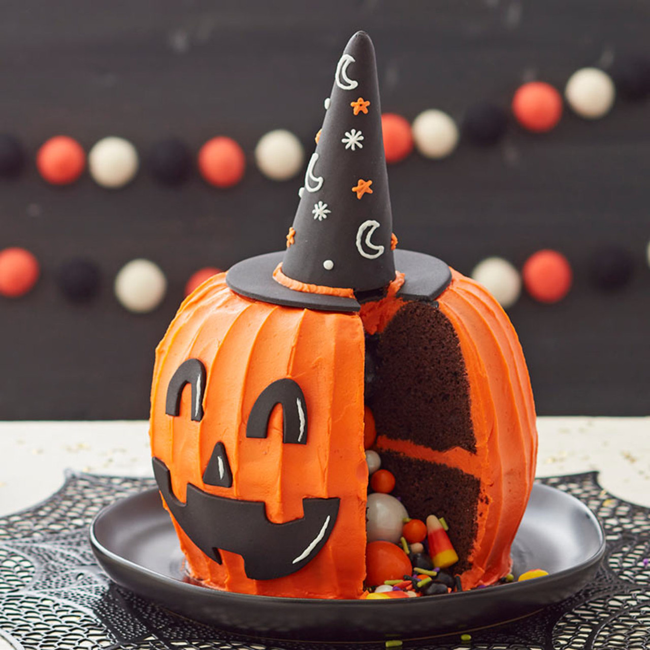 Halloween Macaron Cake - Posh Little Designs