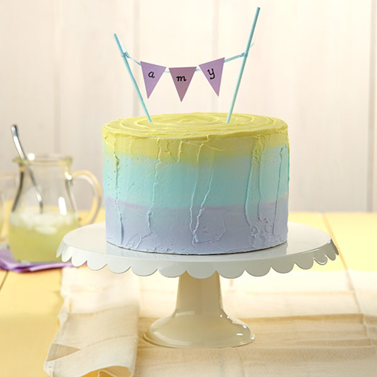 Blue Ombre Cake Tutorial - JavaCupcake