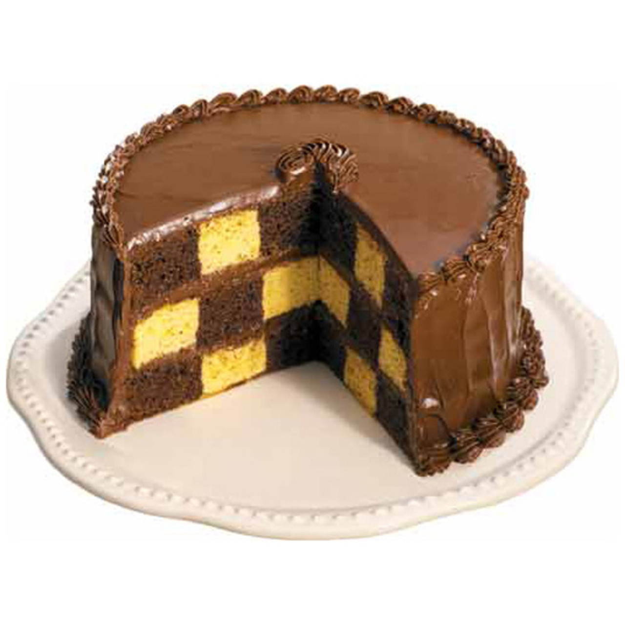 Wilton checkerboard shop cake