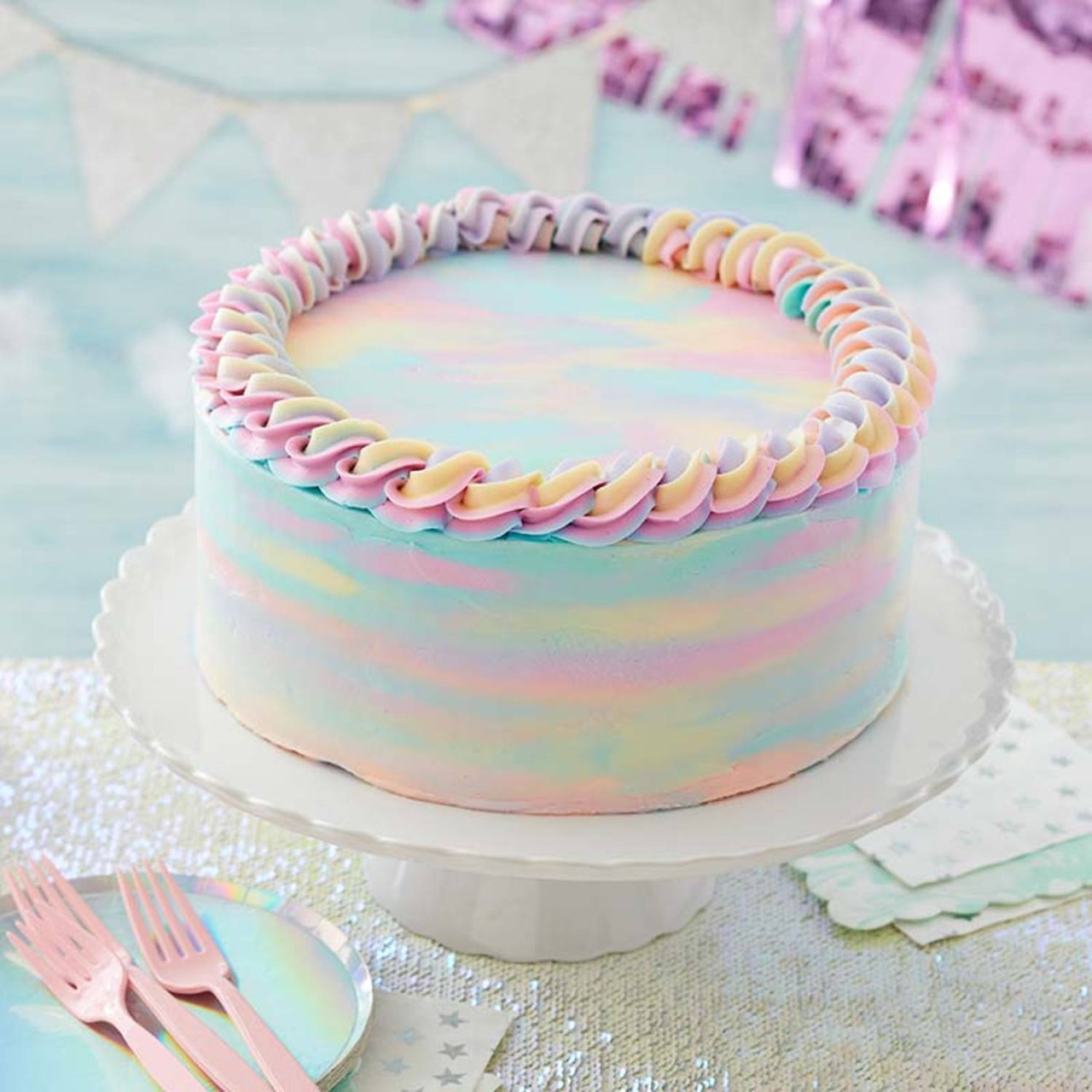 Rainbow cake recipe - BBC Food