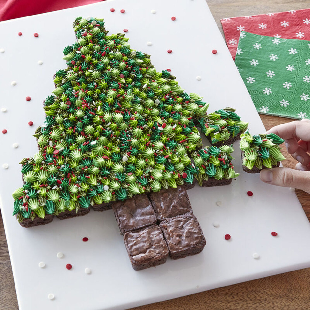 Easy Christmas Tree Brownies - Wilton