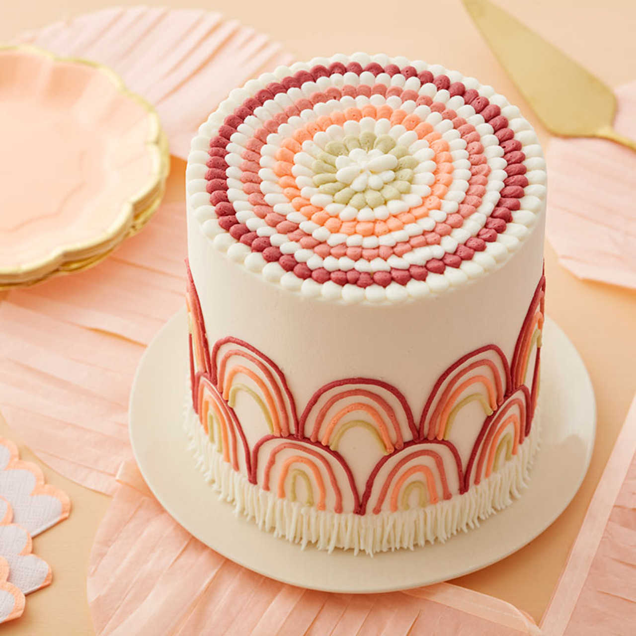 54 Jaw-Droppingly Beautiful Birthday Cake : Cool tone color combo