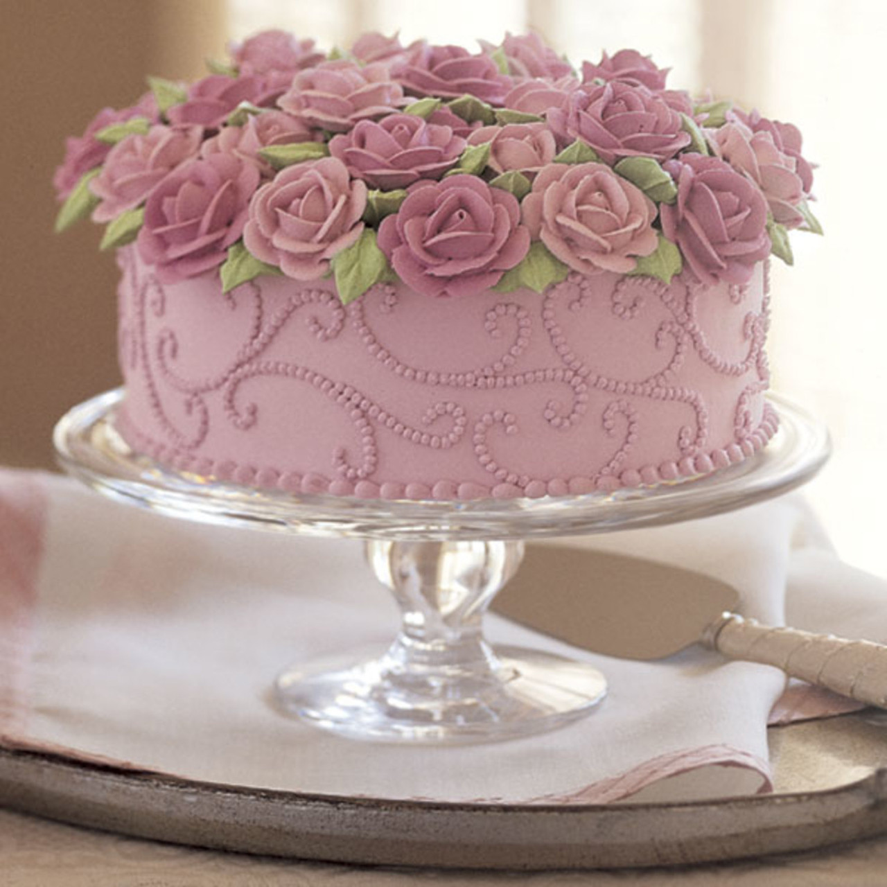 Vanilla Rose Layer Cake - Bakers Table