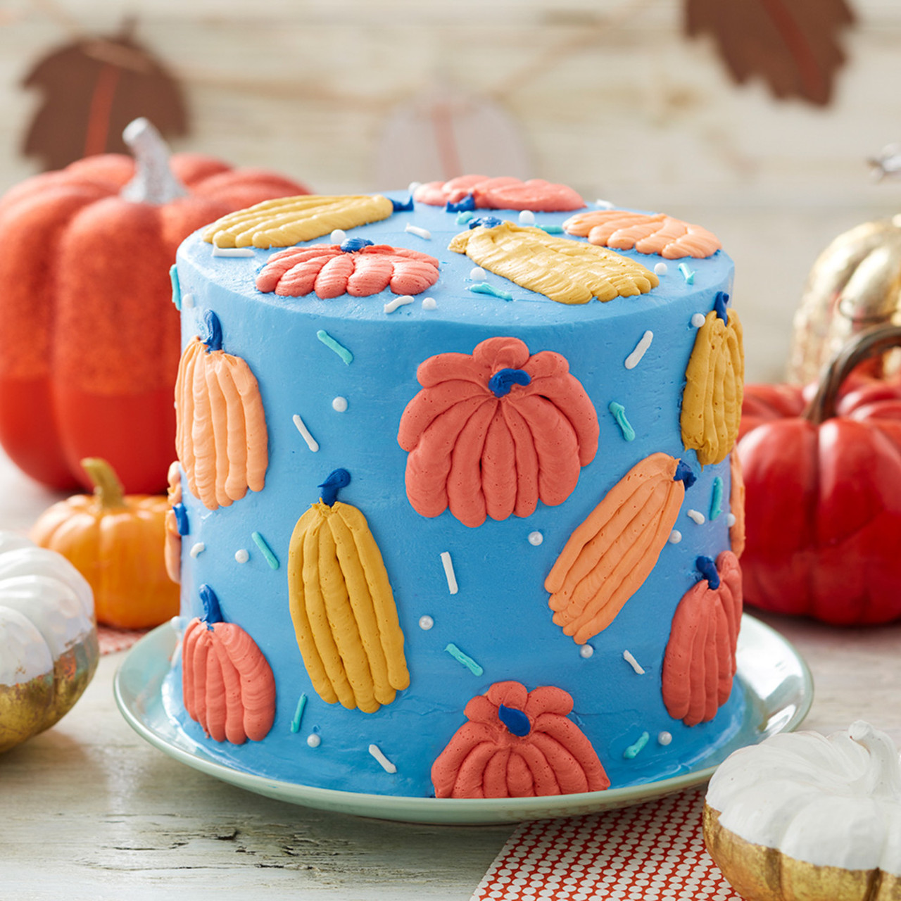 Pumpkin Shaped Cake - Andi Anne