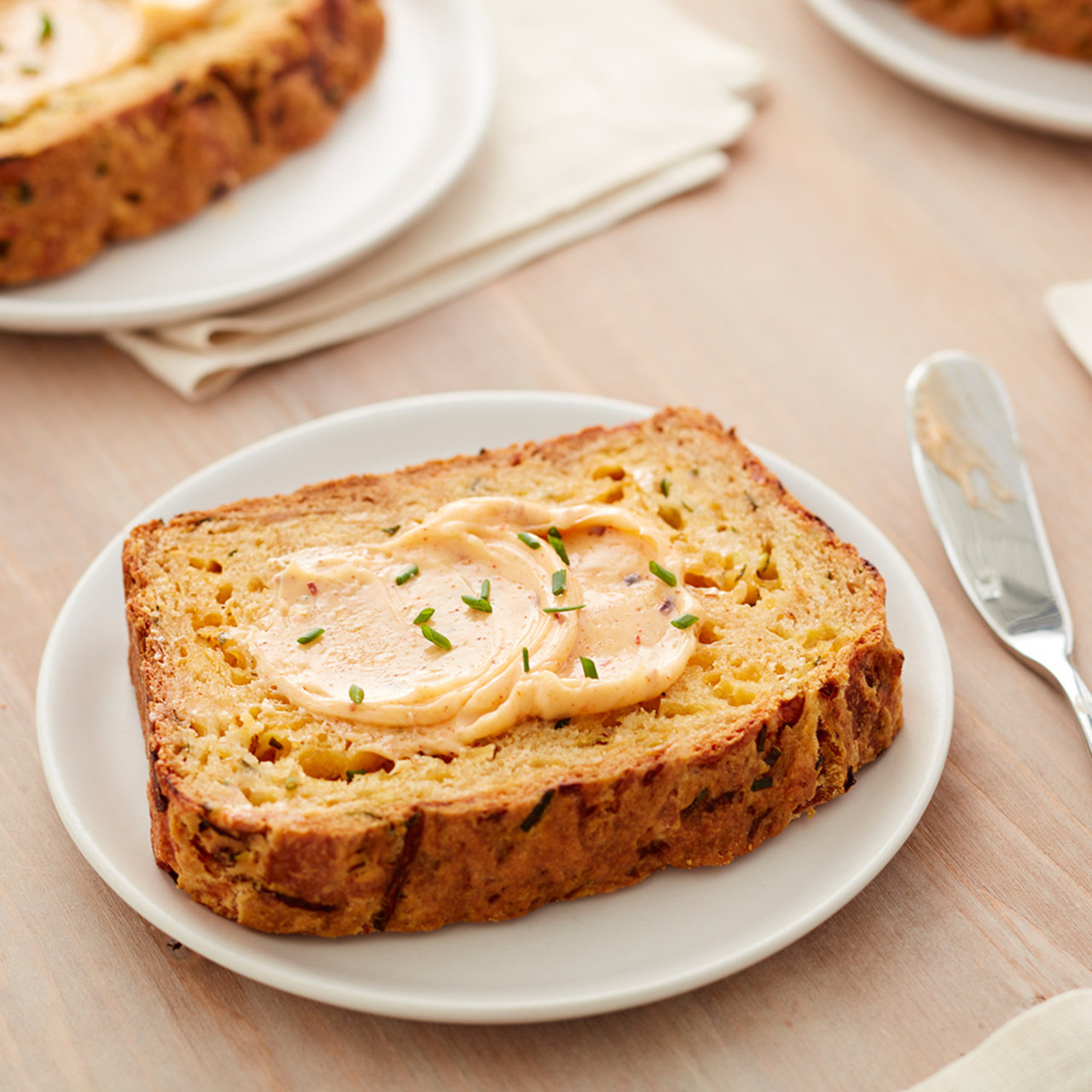 Zucchini Cheddar Bread with Spicy Honey Butter - Wilton