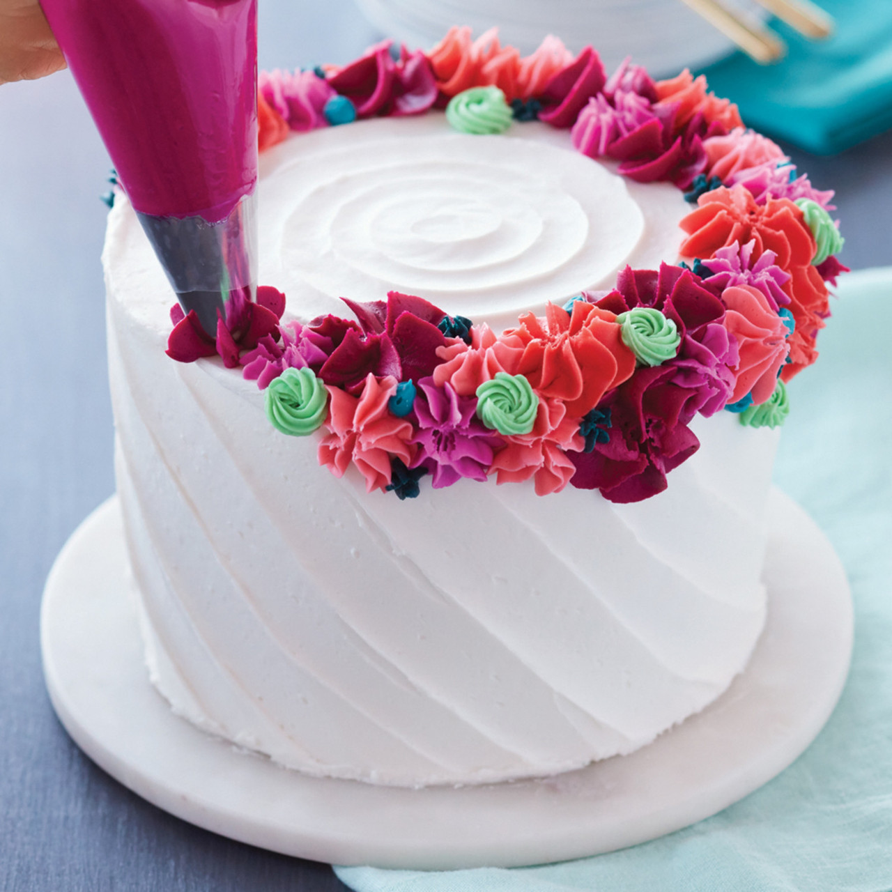 Buttercream Flowers in Pinks (Floral) - Empire Cake