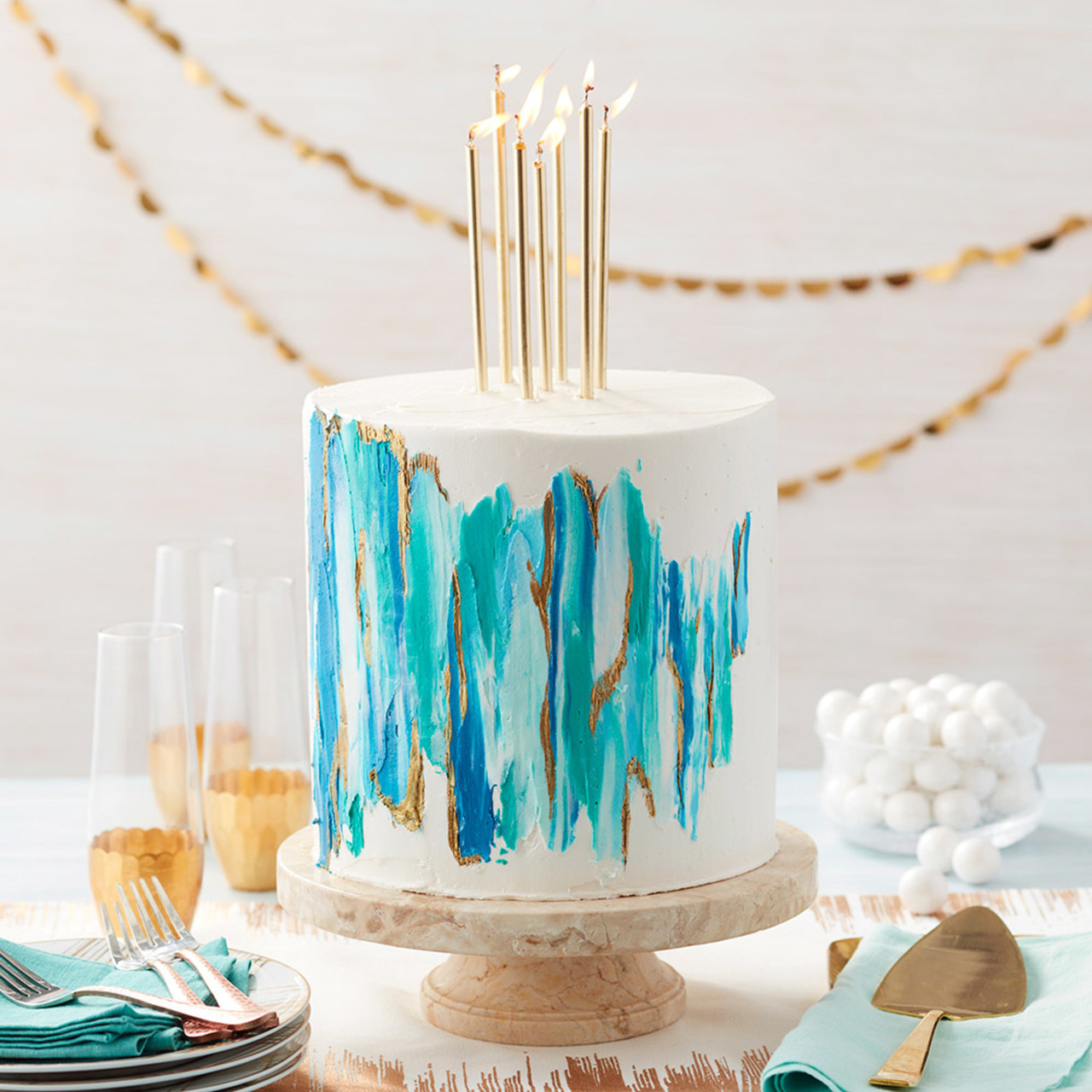 Birthday Cake with 50 candles – License Images – 12305213 ❘ StockFood