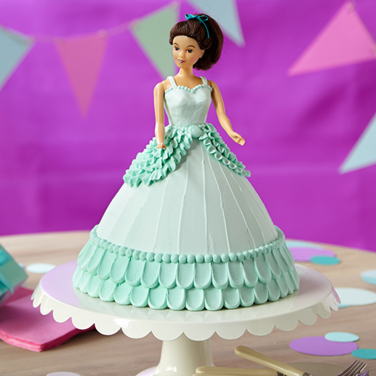 Blue Dress Doll Cake - Wilton