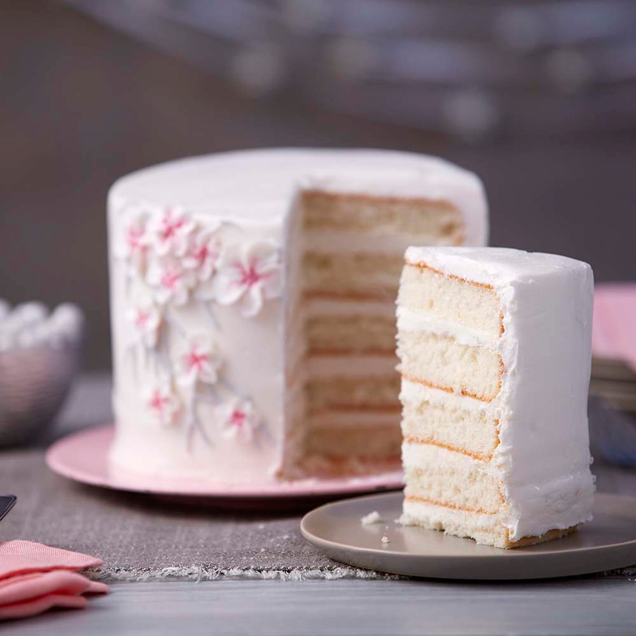 Lady With Cherry Blossom Tree Two Tier Cake | cakewaves