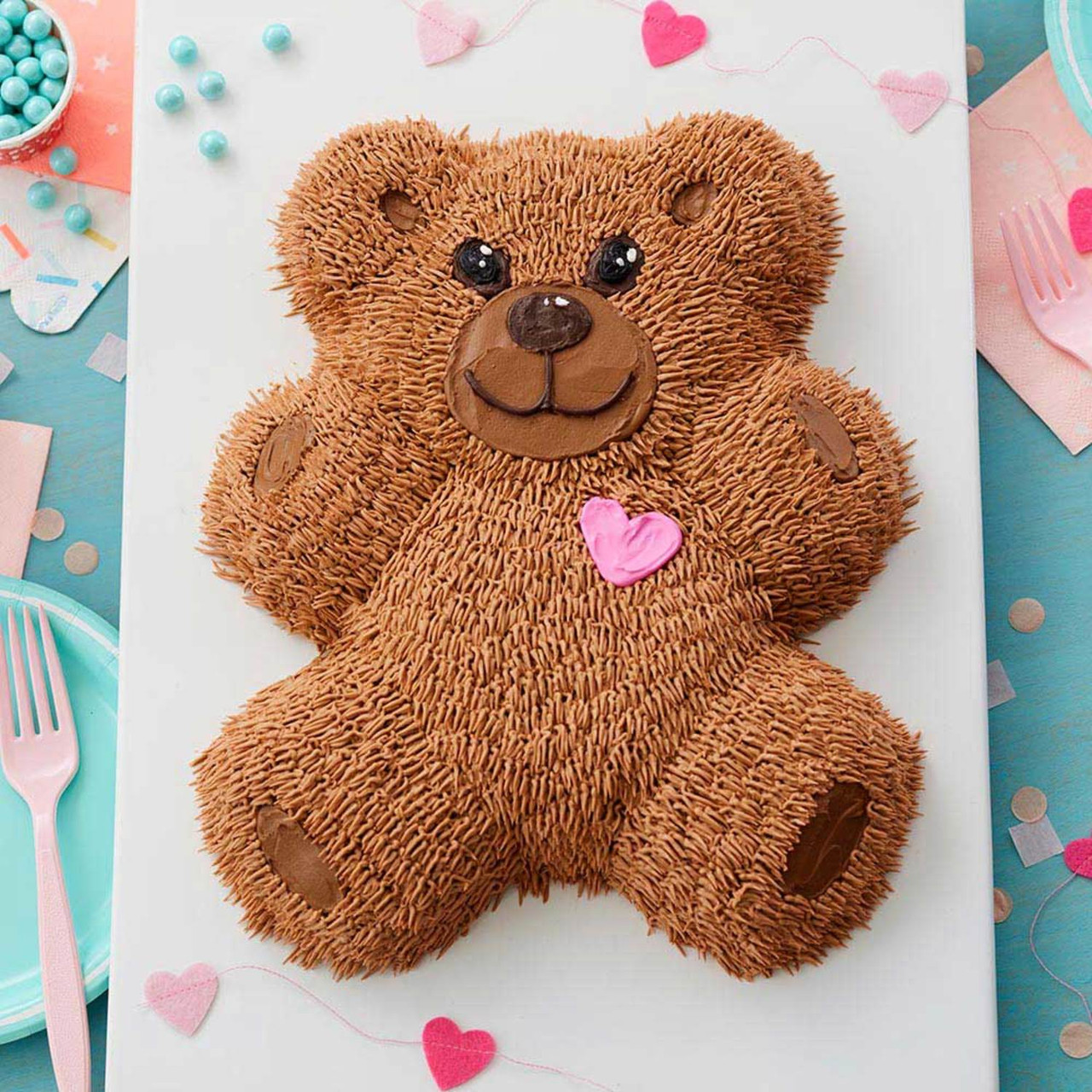 Fondant Bear Cake Topper with small fondant Teddy Bears Cake Decorations,  Handmade Edible Bear, Teddy Bear Cake, Baby Shower, Birthday Cake