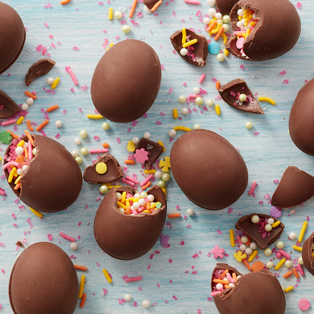 Sprinkle-Filled Chocolate Easter Eggs - Wilton