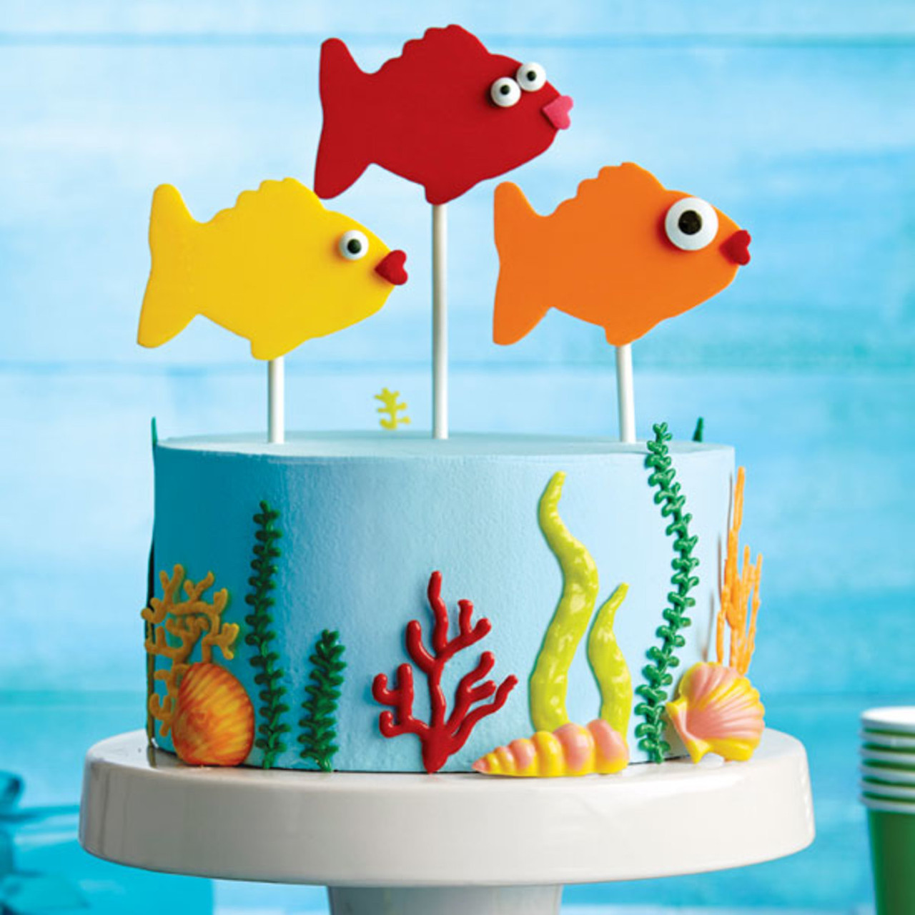 Fishy Fun Candy Topper Cake - Wilton