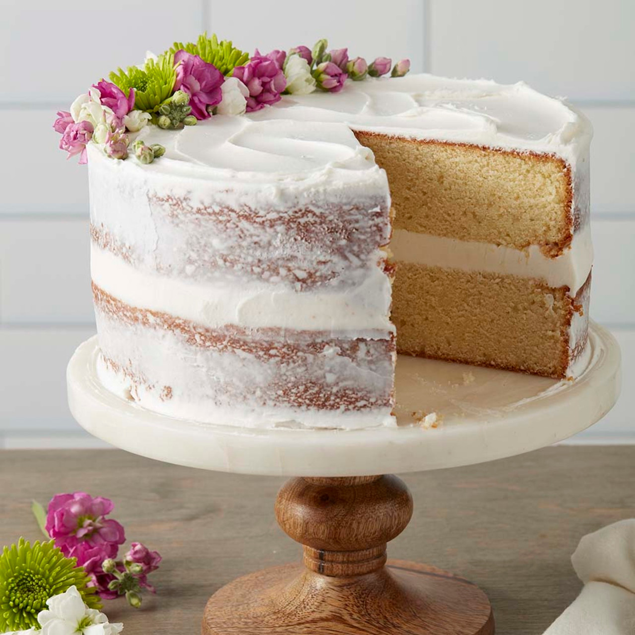 White Chocolate Cake with Peppermint Frosting - A Cookie Named Desire