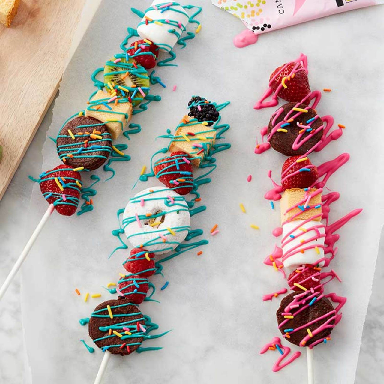 Bamboo Semi Point Corn Dog Candy Apple Round Skewers