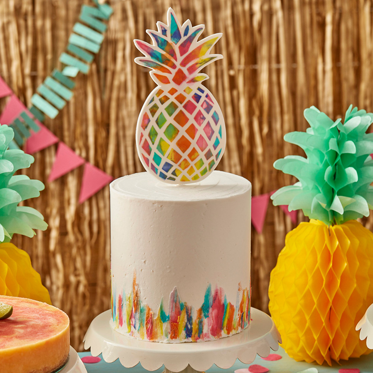 Amazon.com: 1 PCS Flamingo Happy Birthday Cake Topper Glitter Palm Tree  Turtle Leaf Flower Pineapple Flamingo Cake Pick Decorations for Tropical  Hawaiian Luau Theme Baby Shower kids Birthday Party Supplies : Grocery