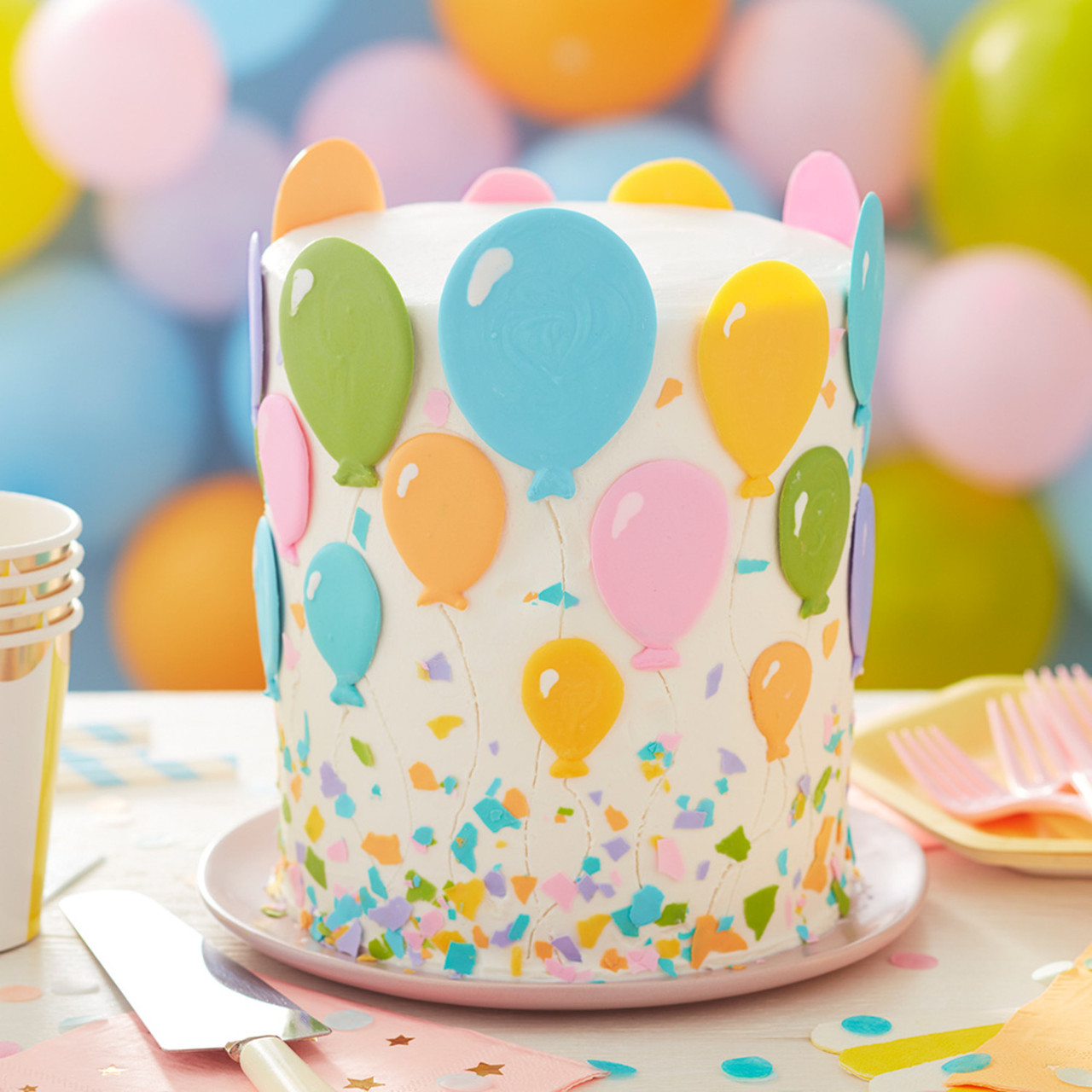 Flipkart.com | Blooms Mall Solid Confetti Balloon Cake Topper Balloon -  Balloon