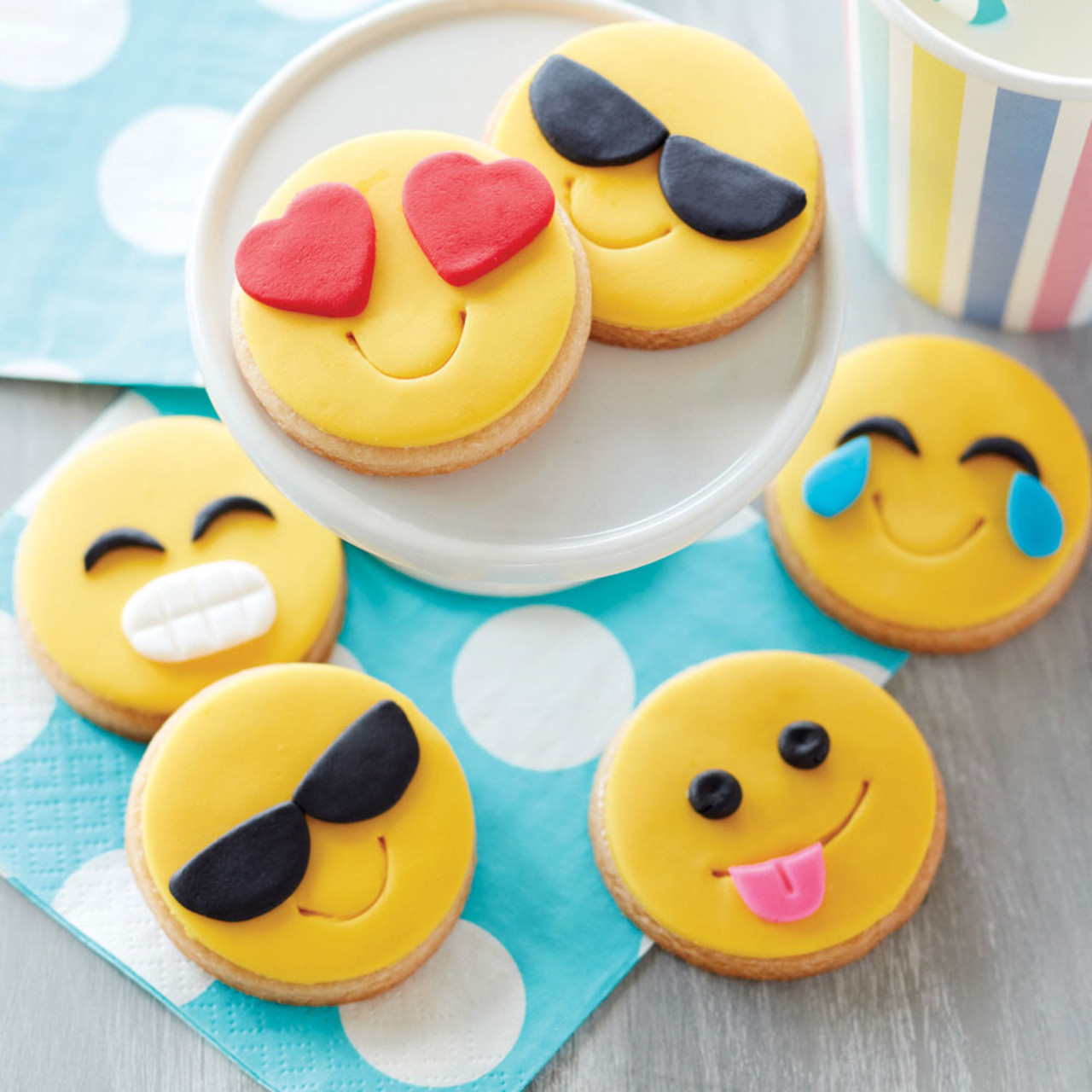 Angry Face Cute and Funny Editable Colors Emoji Sugar Cookie