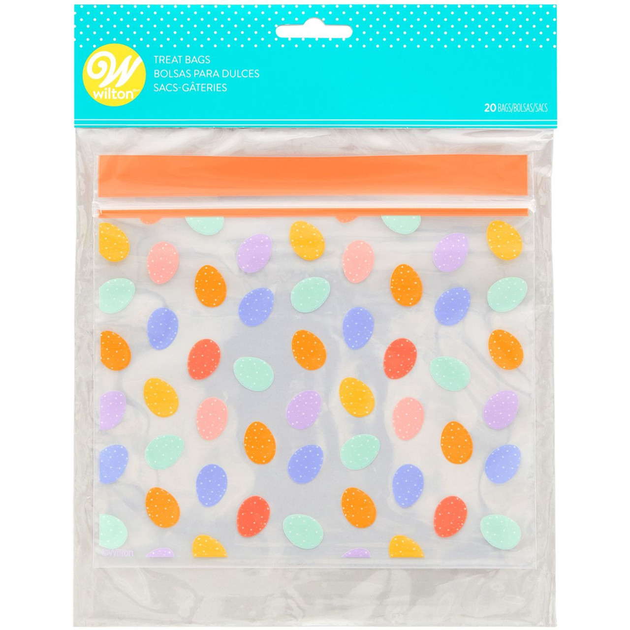 Bolsas con cierre zip para dulces y caramelos huevos Pascua (20) - Wilton