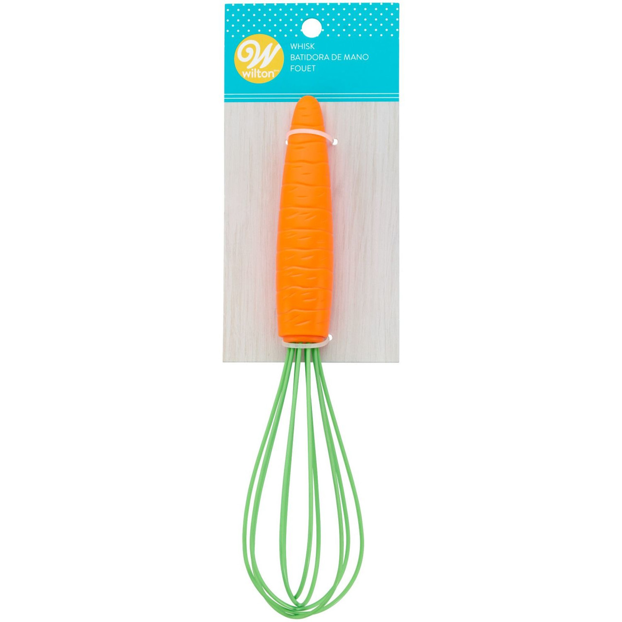 Carrot-Shaped Easter Metal Whisk with Plastic Handle