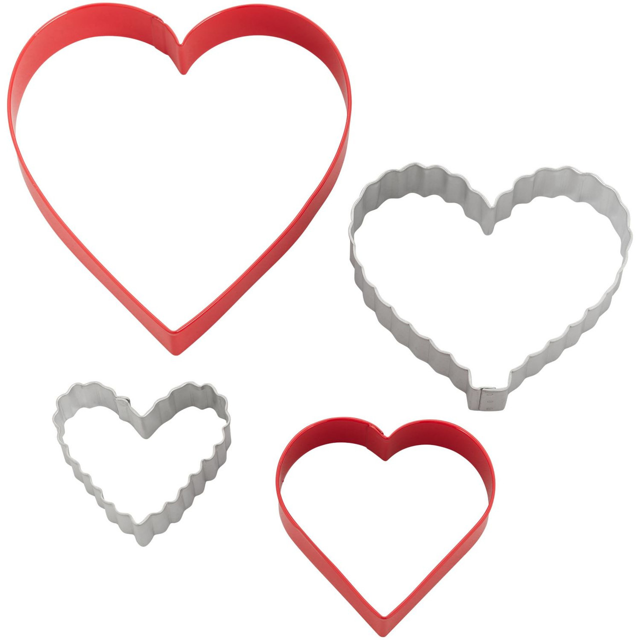 Valentine Cookie Cutter Set (4 Metal Pieces)