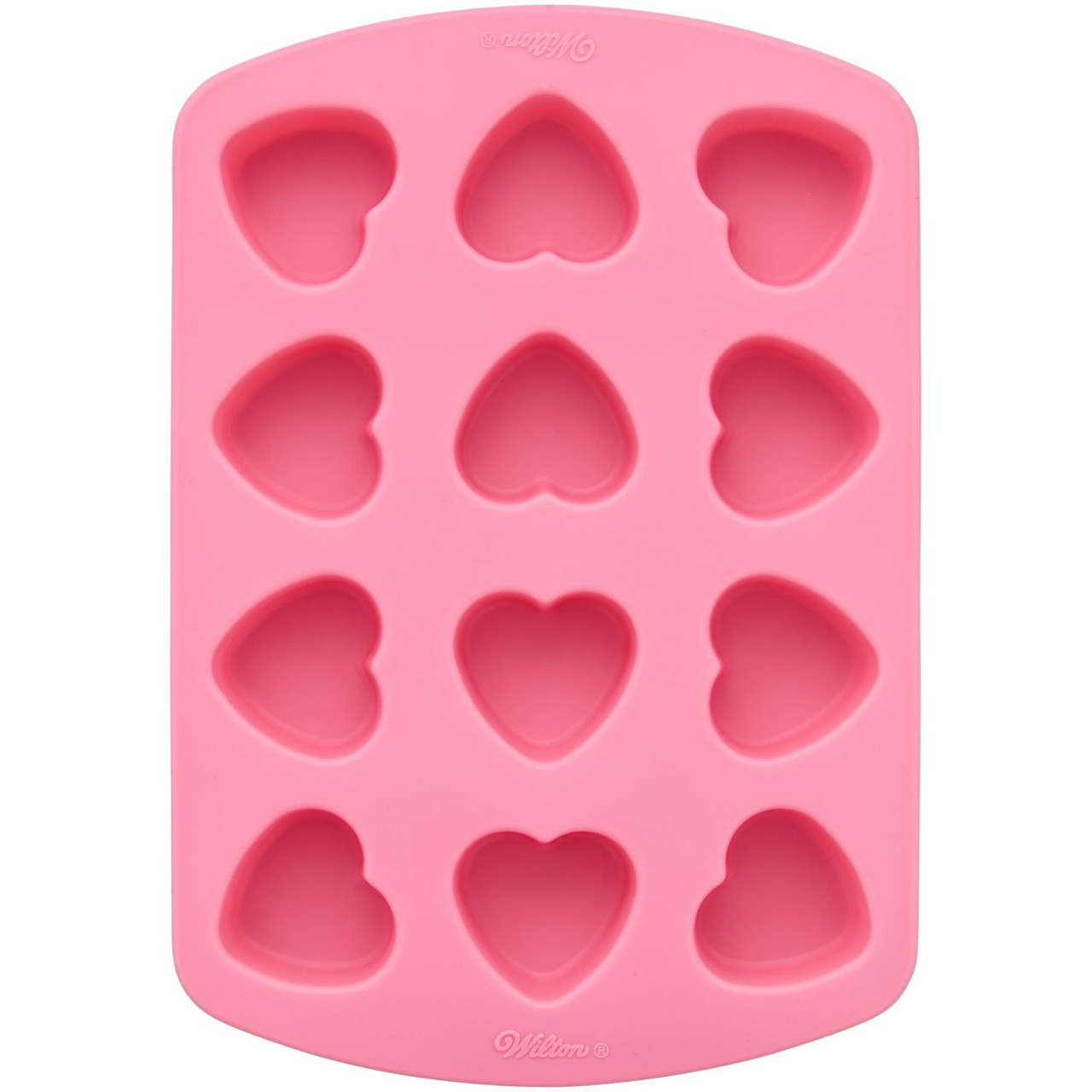 Heart-Shaped Valentine's Day Silicone Baking and Candy Mold, 12