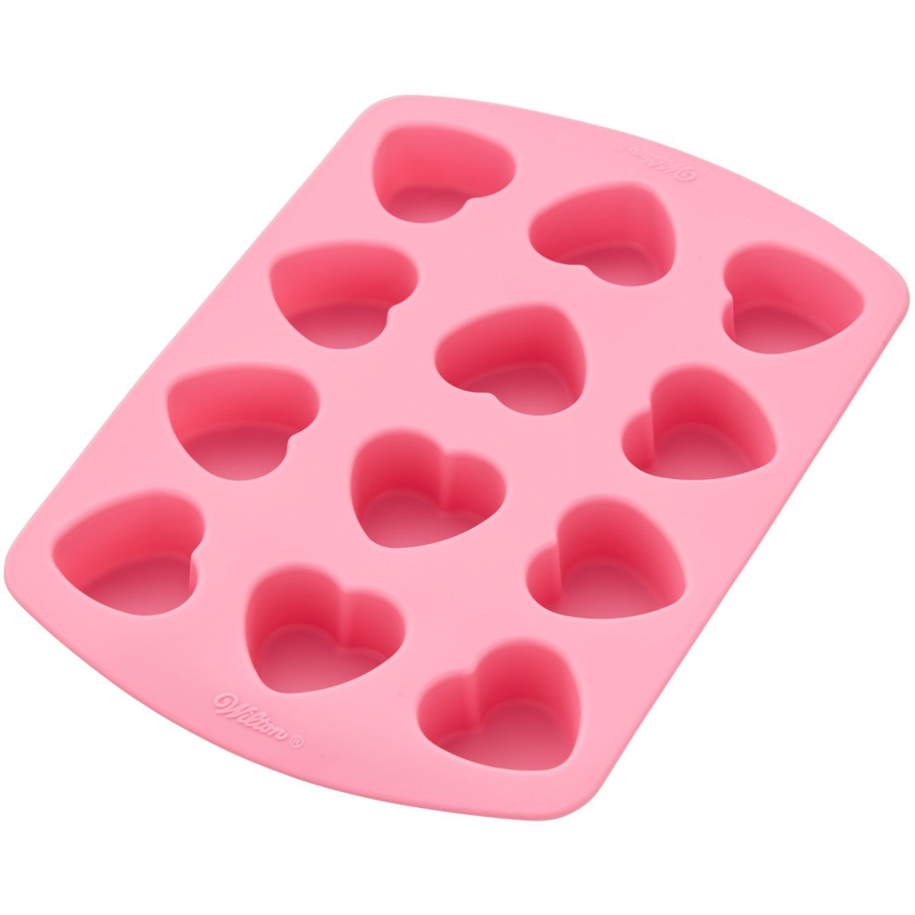 Heart-Shaped Valentine's Day Silicone Baking and Candy Mold, 12