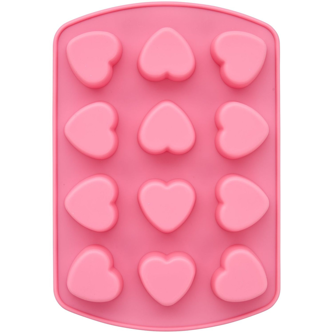 Wilton 6 Cavity Mini Silicone Heart Shaped Cookie and Candy Mold