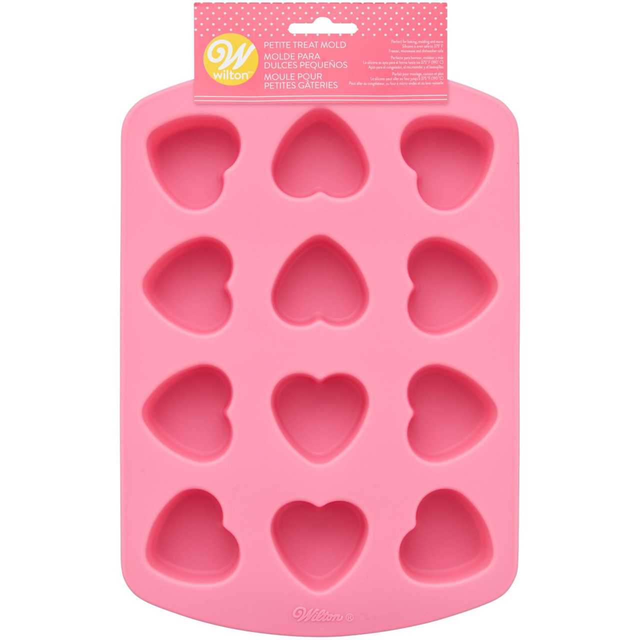 Heart-Shaped Valentine's Day Silicone Baking and Candy Mold, 12