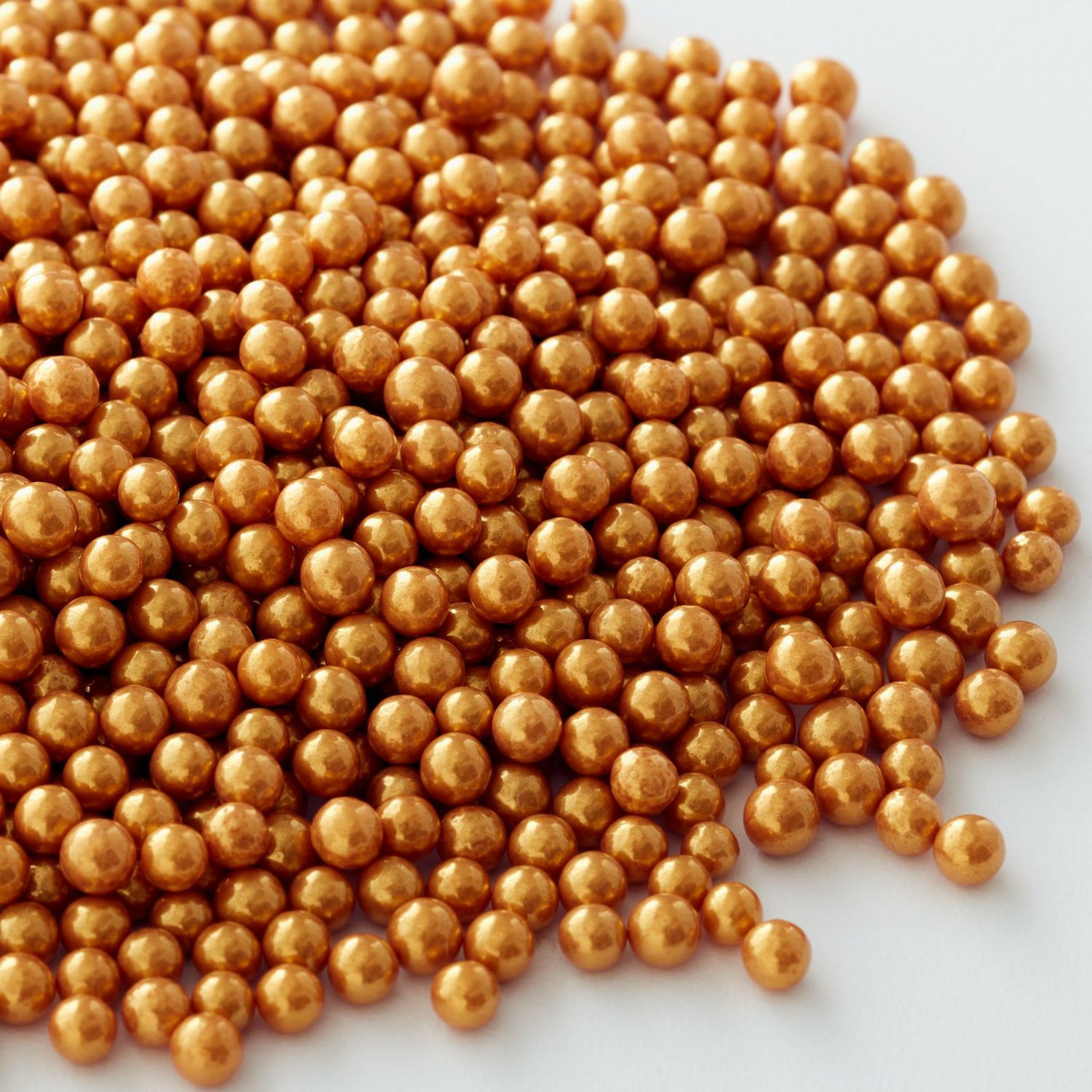 FunCakes Metallic Gold Sugar Pearls 4mm 80g