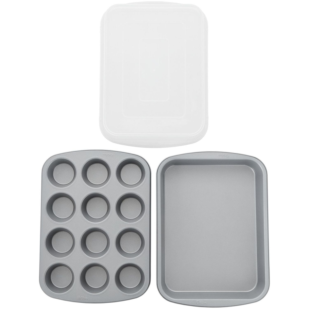 Non-Stick Steel Cake and Cupcake Bakeware Set, 3-Piece - Wilton