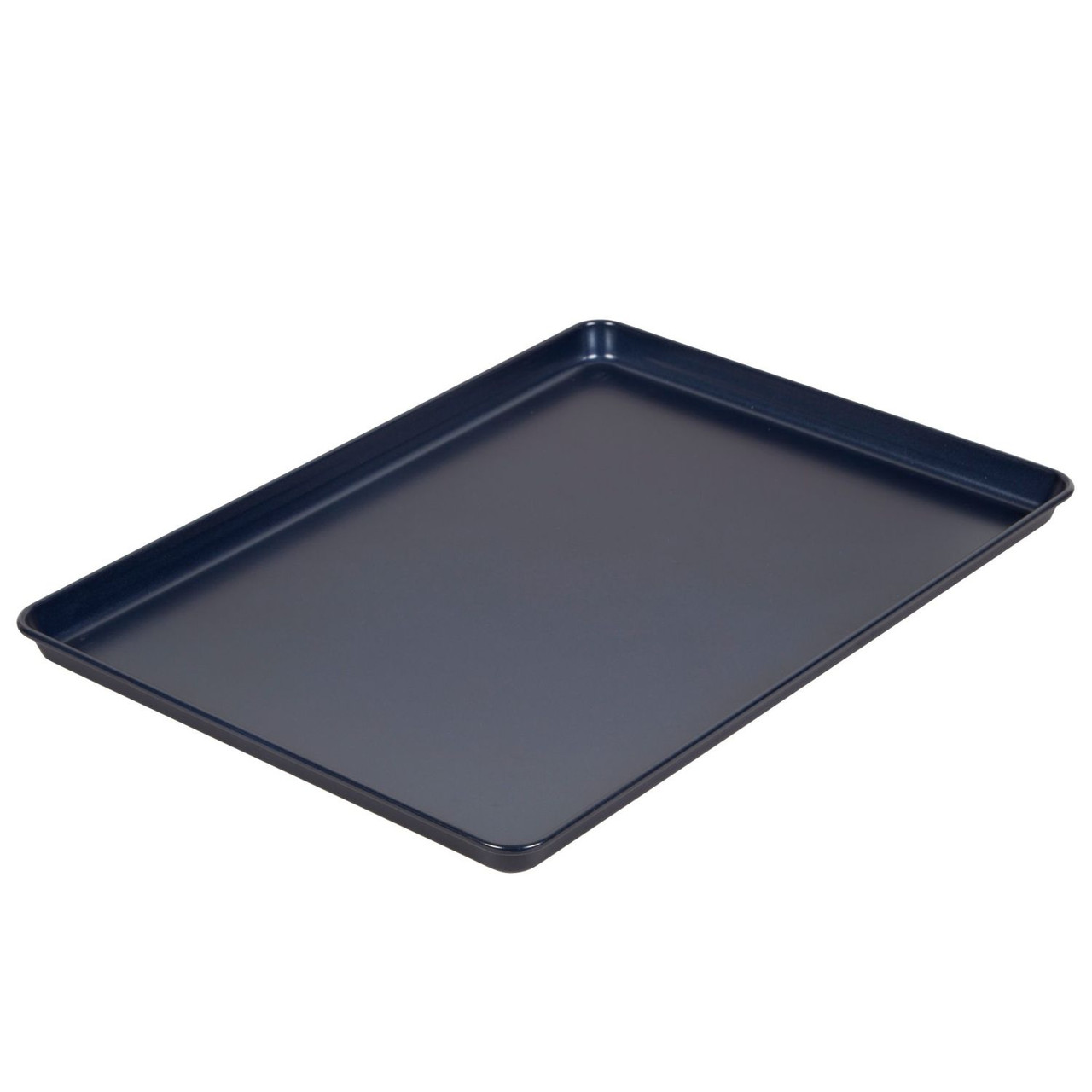 Non-Stick Diamond-Infused Navy Blue Mega Cookie Sheet with Gold Cooling  Grid Set - Wilton
