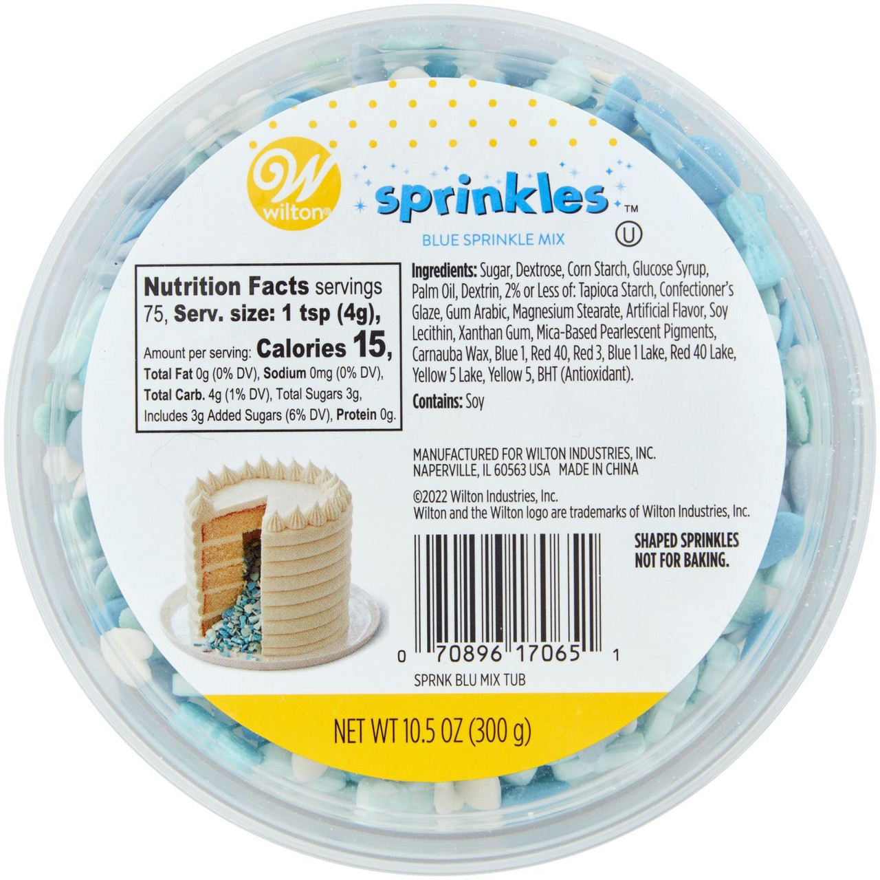 Wilton Sea Blue Sprinkles Mix, 10 oz. — Cake and Candy Supply