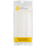 White 6-Inch Lollipop Sticks, 35-Count Pack
