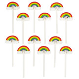 Rainbow Gummy Pick Decorations, 12-Count