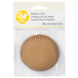 Kraft Paper Cupcake Liners, 75-Count