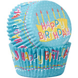 Happy Birthday Cupcake Liners, 50-Count