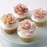 Love in Bloom Rose-Topped Cupcakes