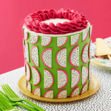 Bright Neon Dragon Fruit Cake