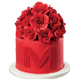 Scarlet Splendor Rose Cake