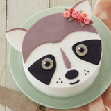 Ribbon Rosy Raccoon Cake