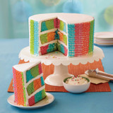 Gingham Basket Weave Checkerboard Cake