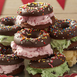 Chocolate Donut Ice Cream Sandwiches