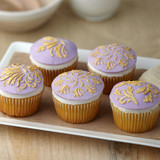 Gold Leaf Motif Cupcakes